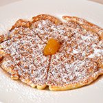waffles with icing sugar overview