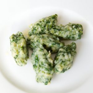 traditonal italian spinach gnocchi ov