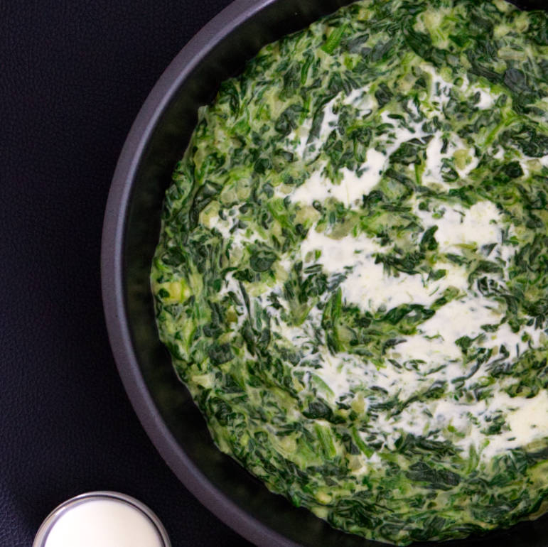 Traditional German Creamed Spinach