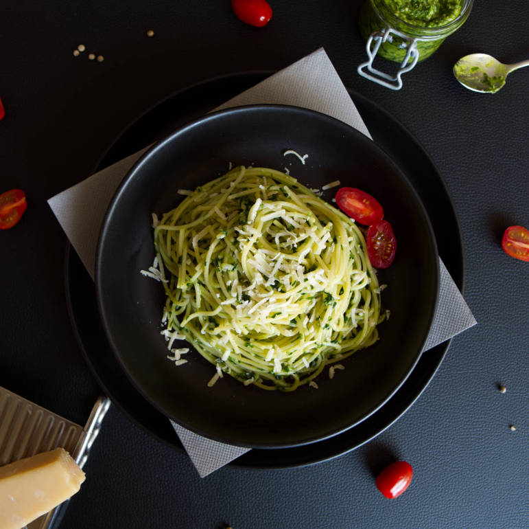 wild garlic pesto pasta