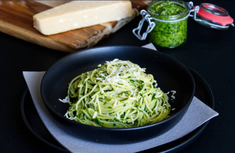 german wild garlic pesto pasta sm