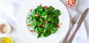 Traditional German Lamb's Lettuce Salad with Bacon