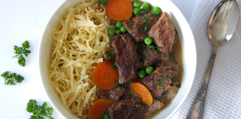 Traditional German Beef Noodle Soup