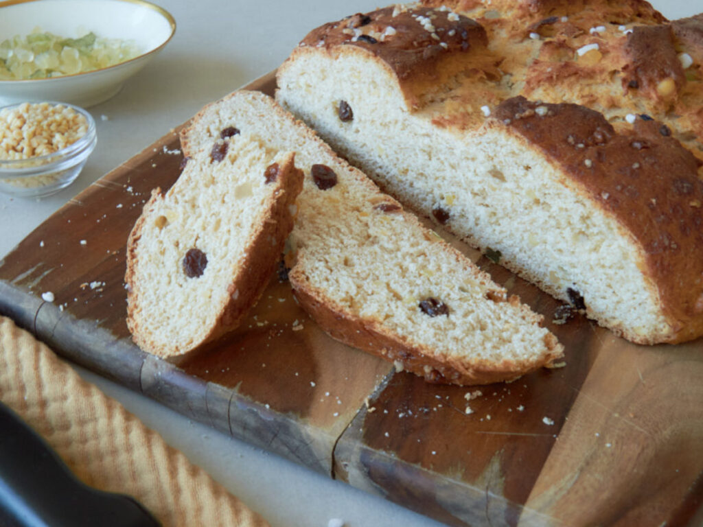 sweet german easter bread 4 Traditional German Easter Bread - Sweet Treat with Raisins 2 slices of german easter bread